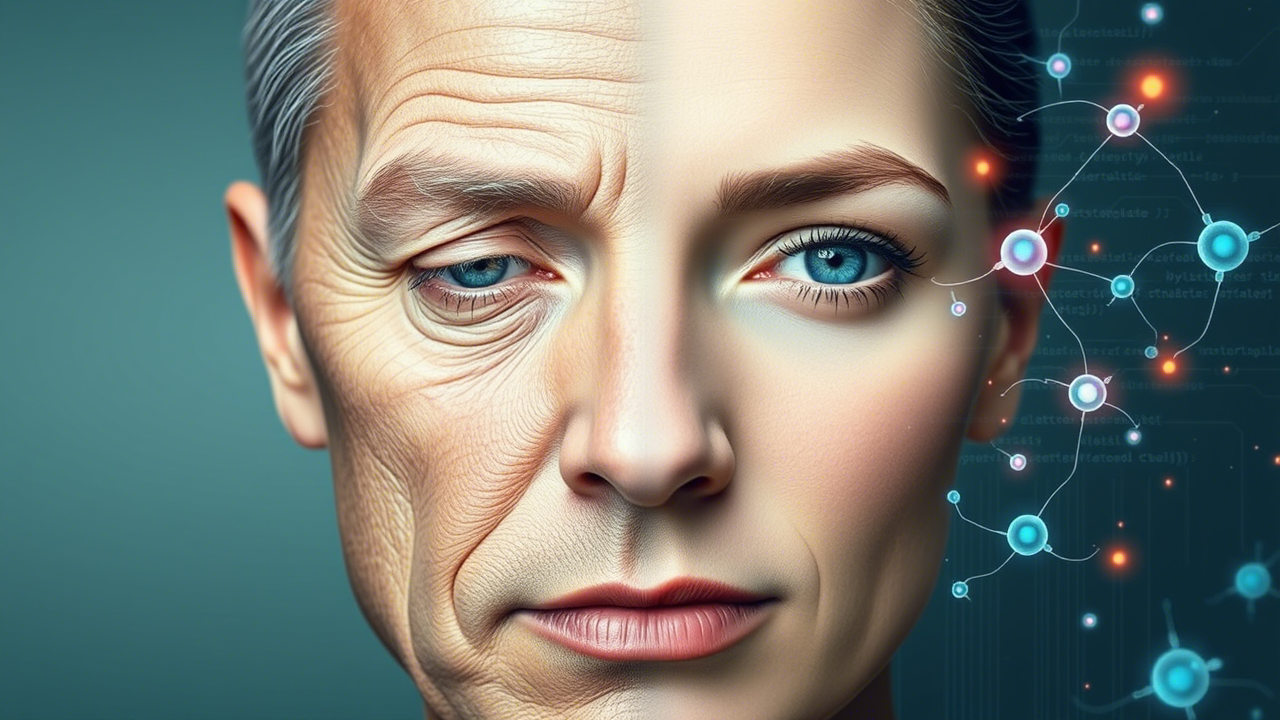Concepto futurista de longevidad humana